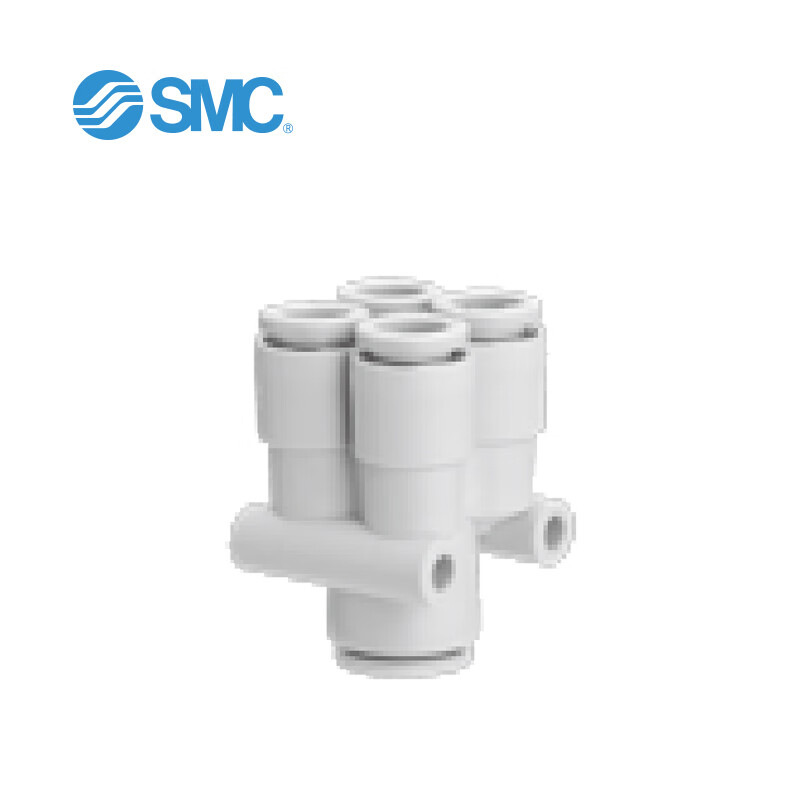 SMC  KQ2UD06-08A 米制尺寸快速接头 异径四管Y形接管 KQ2UD