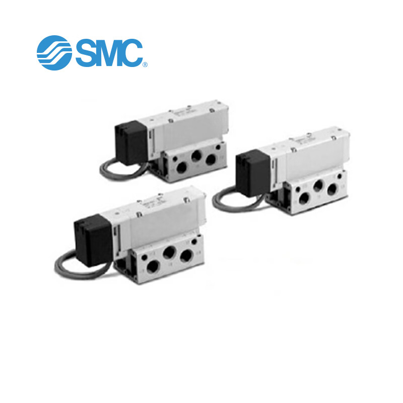 SMC VQ5000 系列 底板配管型 插入式/插头引线式:单体单元 插头引线式