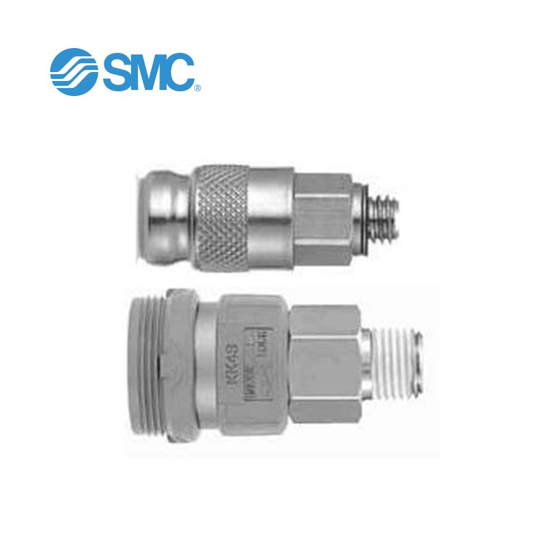 SMC KKA 系列 S连接器 不锈钢型 KKA-P-F 插头 带单向阀 内螺纹