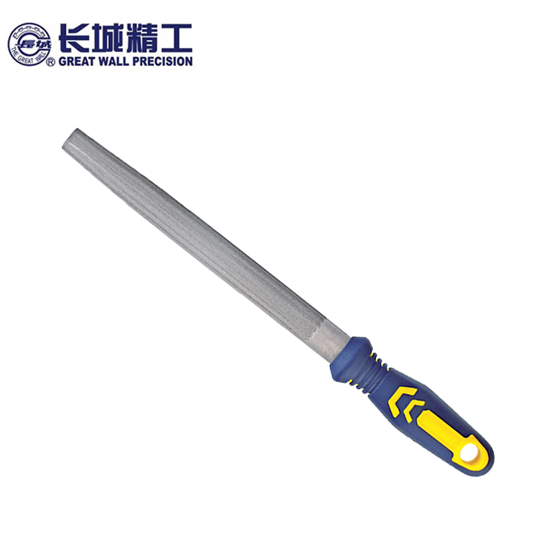 长城精工塑柄细齿半圆锉413403 高碳钢300mm(12″) 1把